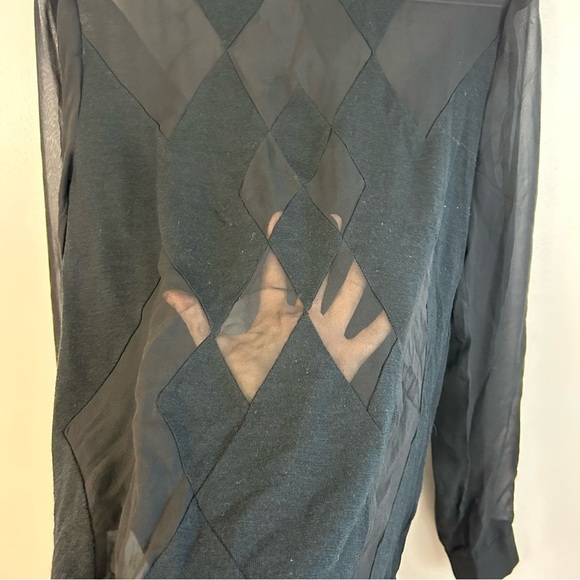 Thakoon Black Diamond Wool and Silk Long Sleeve Top/Sweater Size 6 - Picture 7 of 13